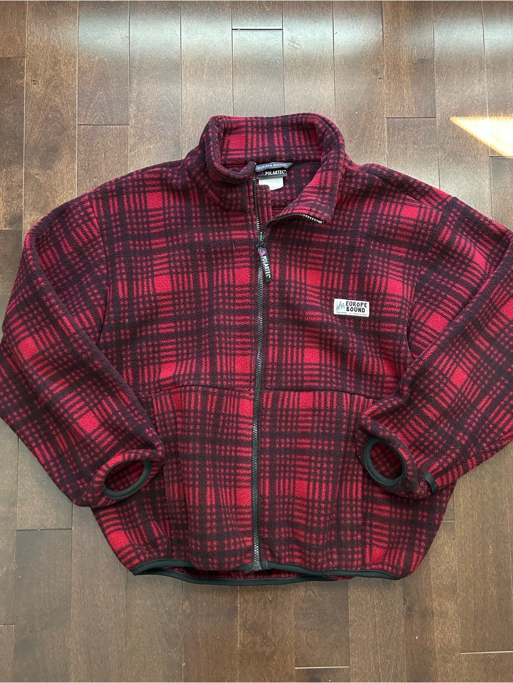 Vintage Polartec Europe Bound 90’s Ski Bomber Fleece Full Zip Sweater